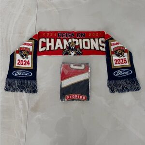 Newest in Package Florida Panthers 2024/25 Stanley Cup Champs REIGN ON NHL Scarf
